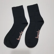 bscly. Mens Organic Cotton Blend Crew Versatile lightweigh Socks 2 Pair Sz 7.5-9