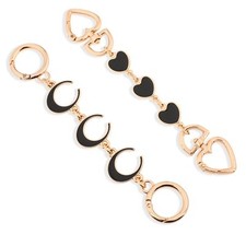 Purse Chains, 2PCS Purse Strap Extender, Heart Shape Chain,Short Chain for Purse