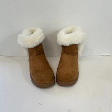 WOMEN ,'SO~ PAULINA Chestnut Brown Faux Fur Cozy Winter Boots size 7.5
