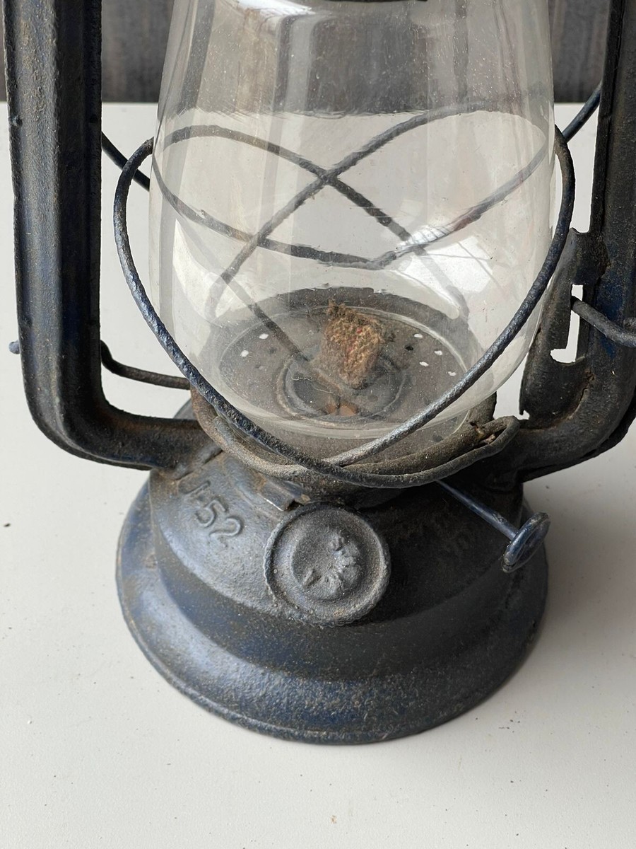 Antique Iron UJALA -52 Lantern Navy Blue Color Kerosene Oil