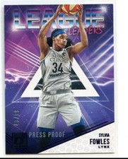 2019 Donruss WNBA SYLVIA FOWLES League Leaders #10 Purple Press Proof /99 LYNX