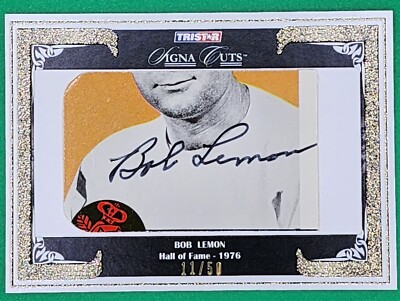 BOB LEMON 2008 TriStar SignaCuts Buyback Signa CUT AUTO GOLD SP #11/50 Cleveland