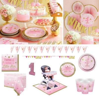 Twinkle Twinkle Little Star Baby Girls 1st First Birthday Pink