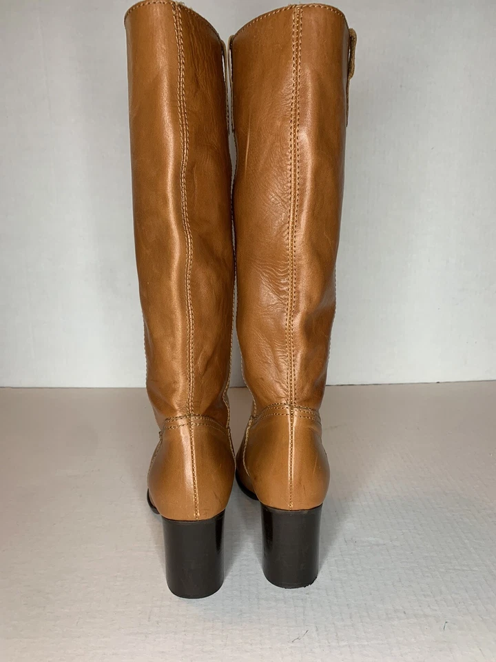 Botas Lavorazione Artigiana Mujer 5.5 Cuero Marrón Medio Pantorrilla Tacón Rider Italia 35 Foto 4 de 4