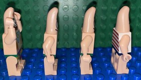 LEGO Patrick Star Minifigure with Bib, Ice Cream Spongebob bob030 3816 Lot Of 4