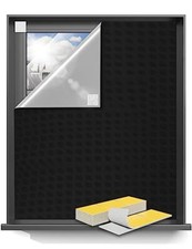 50"x57" Portableout Curtains, Blinds for Windows with Hook  50" x 57" Black