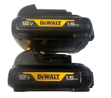 (2) NEW Genuine DEWALT DCB120 12V 12 VOLT MAX 1.5AH Lithium-Ion Battery Packs
