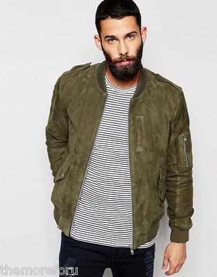 suede leather bomber jacket