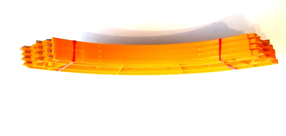 Auto World 4x NEW 9" Radius, 1/4 Curve, Hot Wheels Orange, Ho Slot Car Track NEW - Image 2 of 4