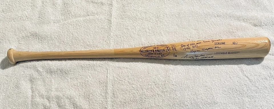 Reggie Jackson, Autographed, Signed & Inscribed Baseball Bat to Ray Lewis, HOFer - Image 3 of 4