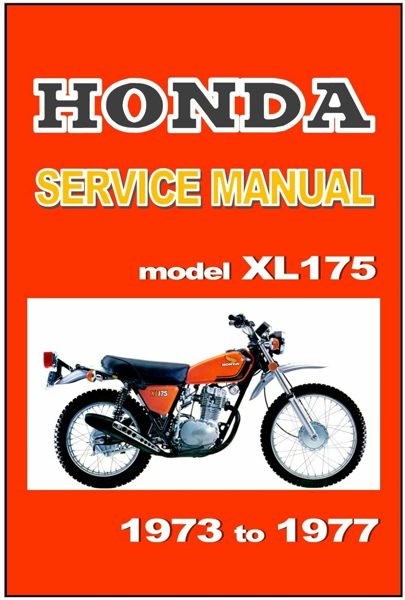 HONDA Workshop Manual XL175 1973 1974 1975 1976 1977 Service