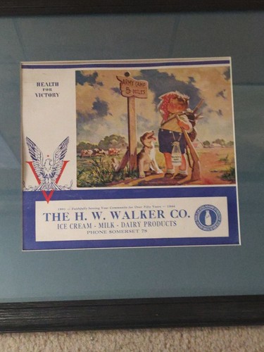 Vintage 1944 H W Walker Co Somerset PA Dairy Products Advertising Full Calendar - Picture 2 of 6