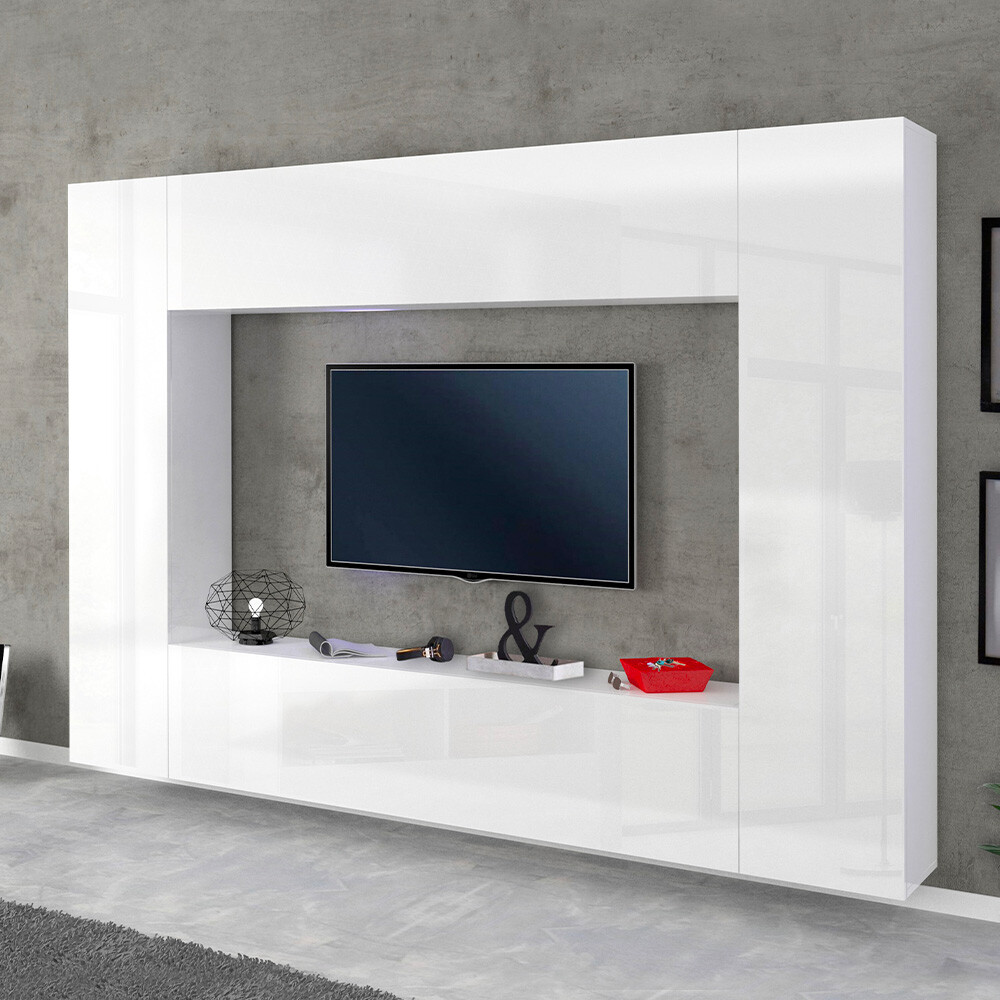 Mueble de pared salón TV 2 columnas mueble suspendido Joy Mold