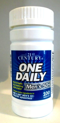 21st Century, One Daily, Men's 50+, Multivitamin Multimineral, 100 Tablets