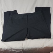 ANN TAYLOR Margo Fit Wide Straight Leg Pants Black, Size 8