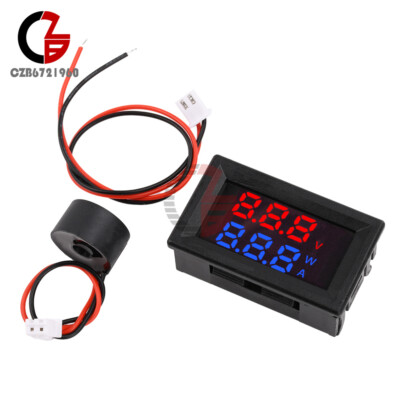 High Precision Dual Digital AC Voltage Current Power Meter AC 90~380V 0~10A/30A