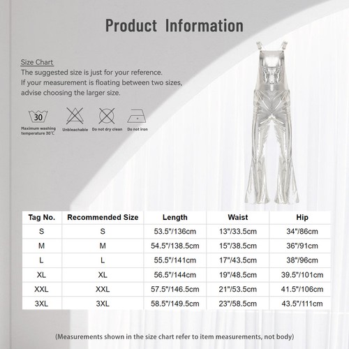 Men Metallic Festival Jumpsuit Romper Adjustable Suspender with Pockets Overalls - Picture 14 of 45