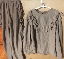 Pocahontas 2 piece Costume Size 8 Halloween 20" Elastic Waist, 25" inseam