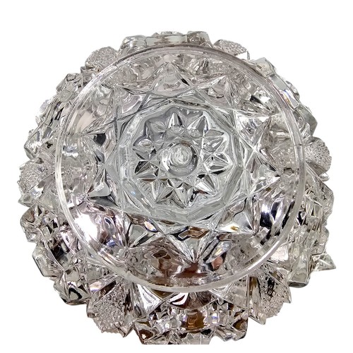 Antik Jugendstil Kristallglas & vergoldetes Kupfer Deckel Kommode Gefäß passendes Paar 4,5" - Bild 4 von 8