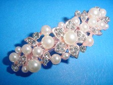  Bridal Wedding Rose Gold Color Flower Hair Clip.