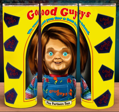 Chucky Child's Play Good Guys Cup Mug Tumbler 20oz with lid and straw