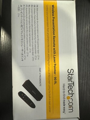 StarTech Wireless Presentation Remote with Laser Pointer - 90ft - New 
