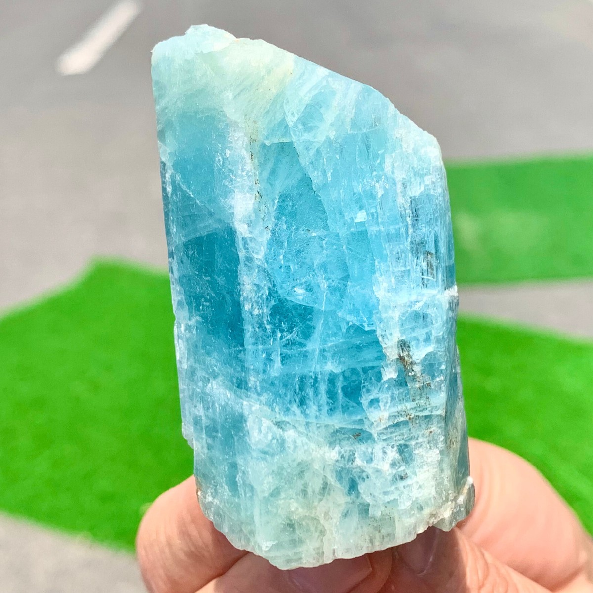 アクアマリン 58ｇ 130G Rare!! Natural beautiful Prism shaped Aquamarine Raw Crystal