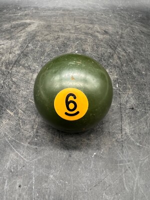 Vintage Number 4 Billards Pool Hall Ball 1960s Green Solid Bar Game