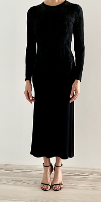 jean paul gaultier black dress Velvet jersey maxi dress in black - Jean Paul Gaultier