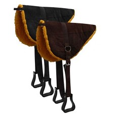 Suede Leather Bareback Pad with Kodel Fleece Bottom Girth Stirrups 2 Colors NEW