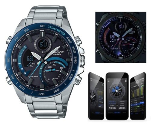 CASIO EDIFICE ECB-900DB-1BER CON BLUETOOTH, SMARTPHONE LINK Y ENERGIA SOLAR - Photo 5 sur 7