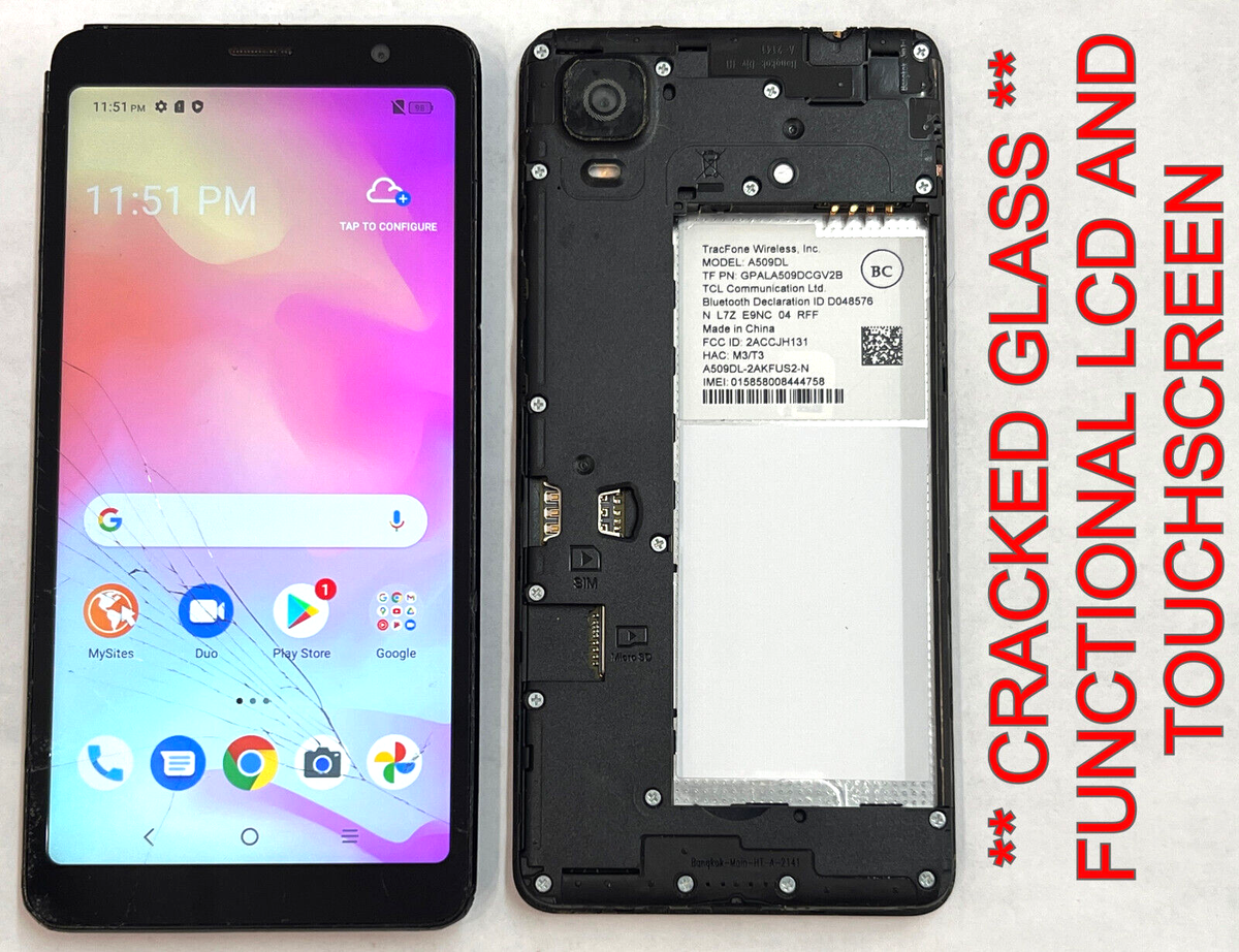 FOR TCL A3 A509DL ORIGINAL OEM LCD Digitizer Display Screen Frame