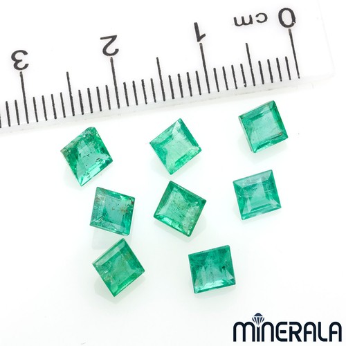 NATURAL UNTREATED EMERALD SQUARE FACETED LOOSE GEMSTONE 4mm - 4.5mm WP001E4 - 第 1/5 張圖片