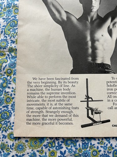 Vintage 1982 Body By Soloflex Print Ad Workout Equipment - Picture 5 of 7