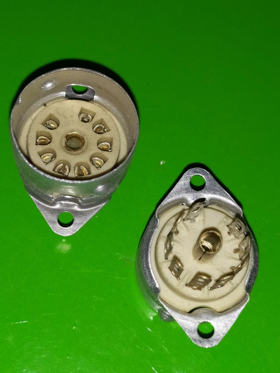 2 Supports Anti-microphonique Pour Tube électronique Noval - NOS, Neufs, Câblage Qualité | Pièce Audio Vintage