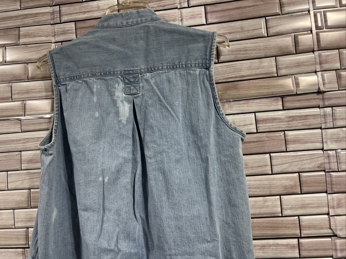 Hope And Harlow Denim sleeveless Dress Womens 6 light blue bleach blue  Vintage | eBay