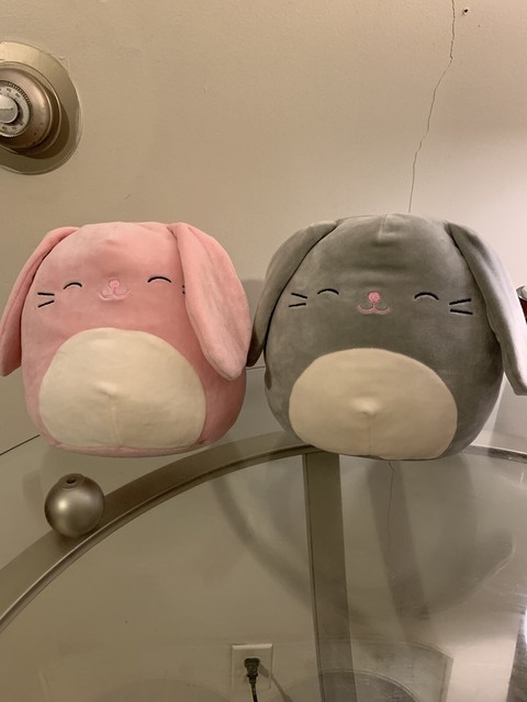 Squishmallow Bunny Plushies Grey & Pink | eBay