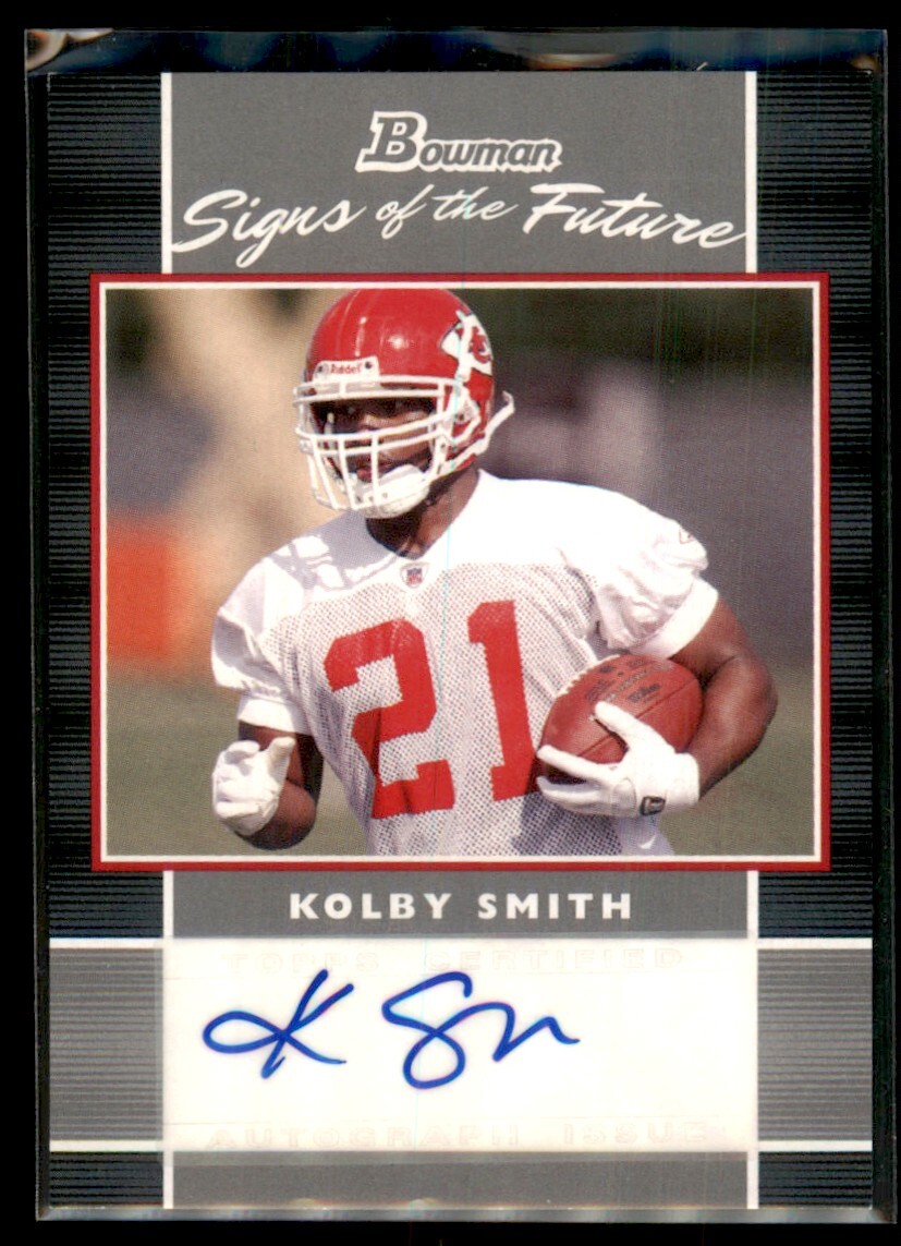 Kolby Smith Bowman Sterling #KS Autograph