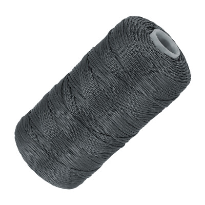 Nylonschnur Kordel 1,5mm x 218Yard Makramee Seil Geflochten Faden Garn Dunkelgrau