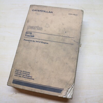 CAT Caterpillar 657E Scraper Tractor Parts Manual Book CATALOG spare list pan