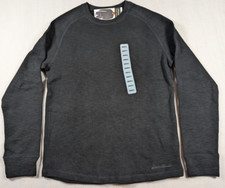 Eddie Bauer - Men's - Double Knit Crew Sweatshirt - Long Sleeve - Black - Size S