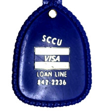 SCCU Visa Loan Line Vintage Blue (Advertising Keychain w/ Keyring Only) (B15)