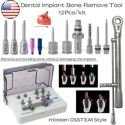 US Universal Implant Bone Profiler Guide Screw & Hiossen Torque Driver Tool Set
