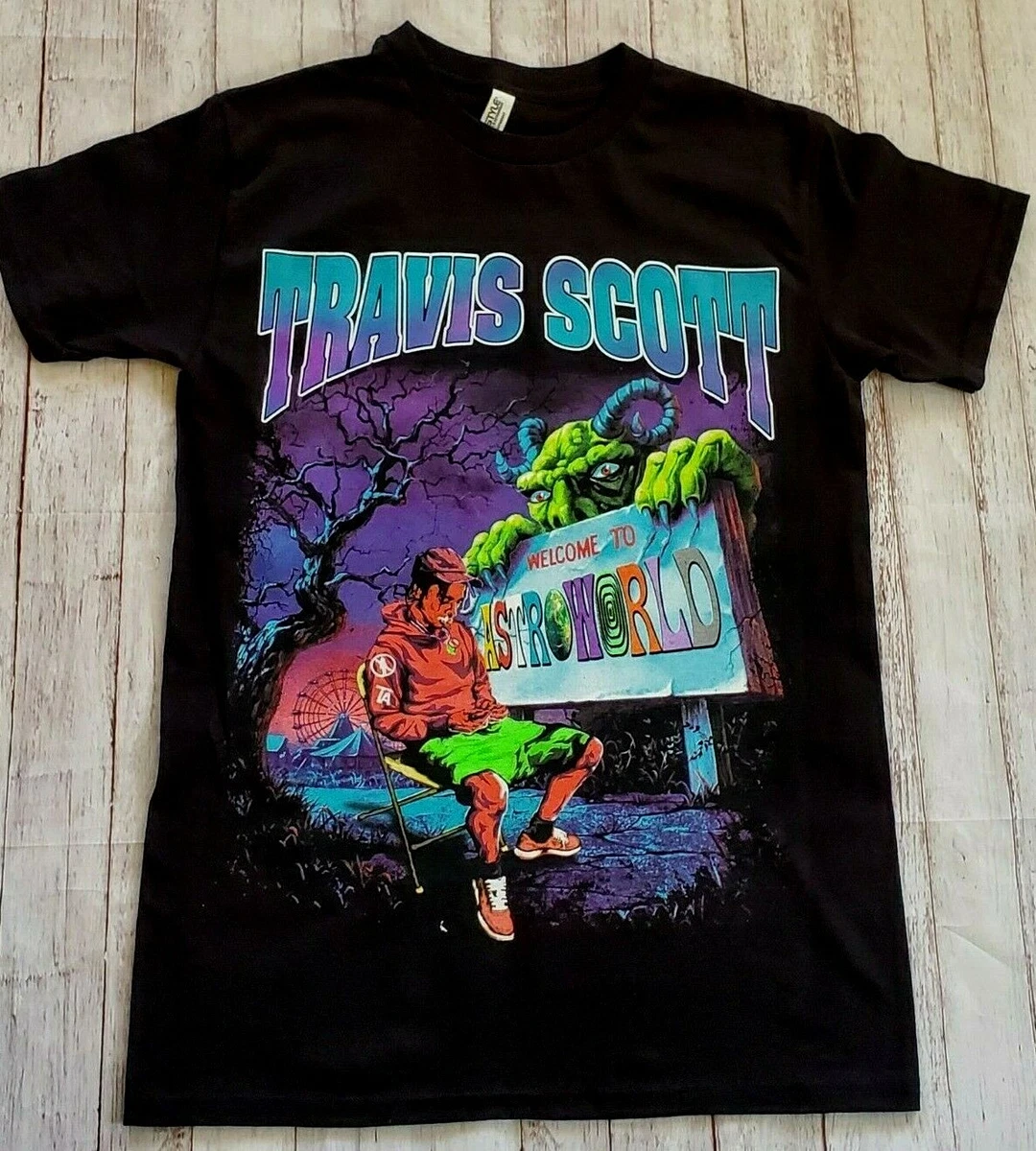 NEW- TRAVIS SCOTT - WELCOME TO ASTRO WORLD - T-SHIRT | eBay