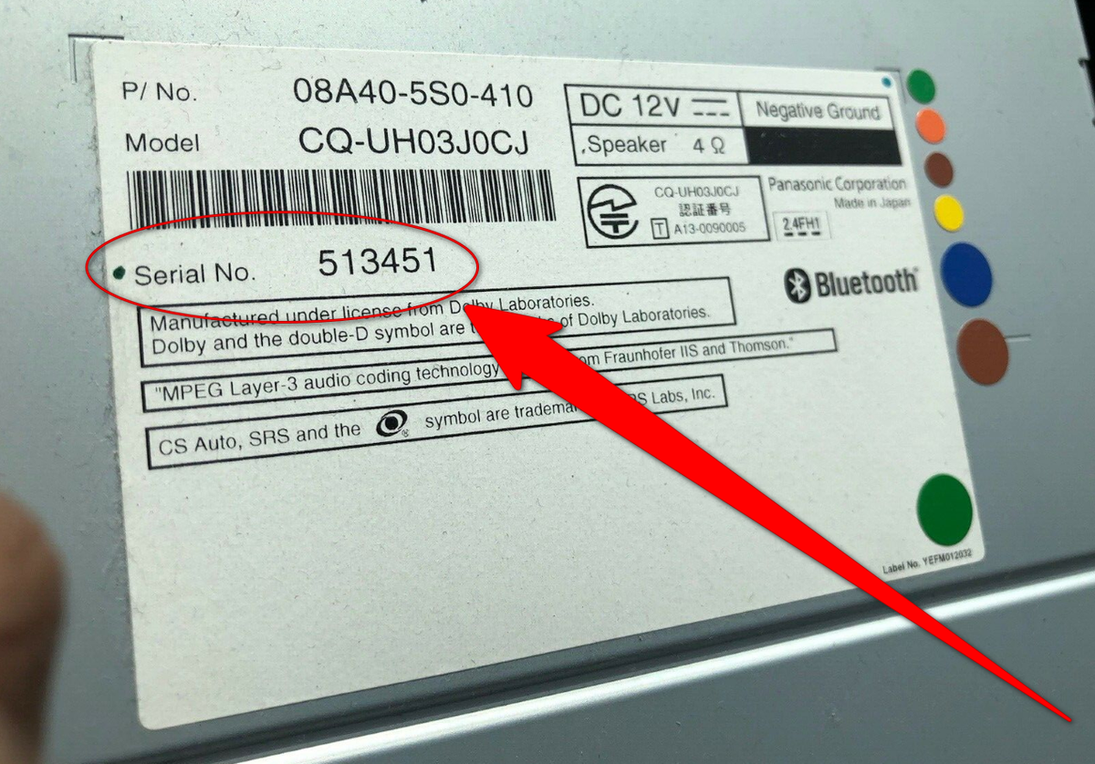 Honda Gathers Radio Code VXM-165 VXM-185 VXM-155 VXM-135 VXM-175