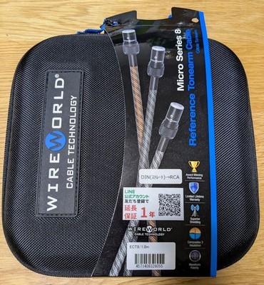 Wireworld Micro Eclipse 8 Phono Cable 1.0m 5-pin DIN to RCA Unused