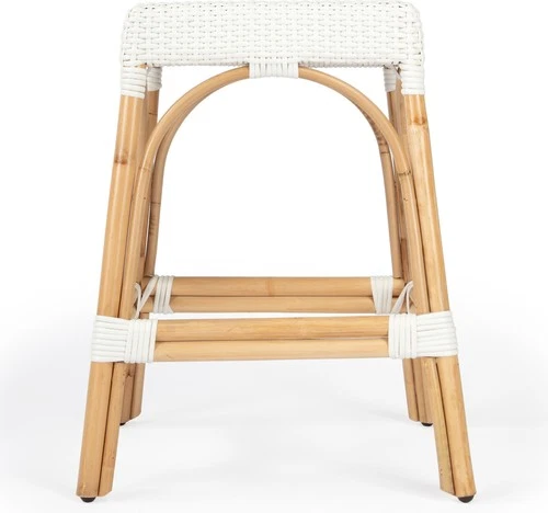 Discover Elegant Coastal Rattan Counter Stool by Butler - Picture 3 of 8
