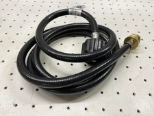 Flame King 4 Foot Propane LP Gas Hose Adapter Black QCC1 Tank Grill Connector