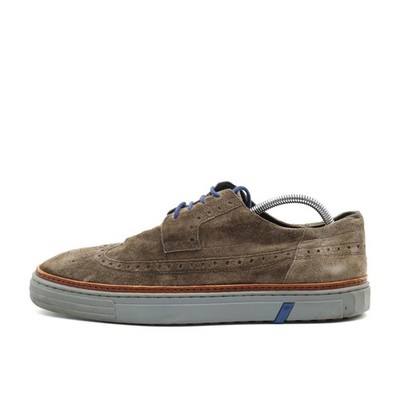 Floris van Bommel Herren Sneaker EU 43 1/3 Brogue Braun Wildleder Atmungsaktiv