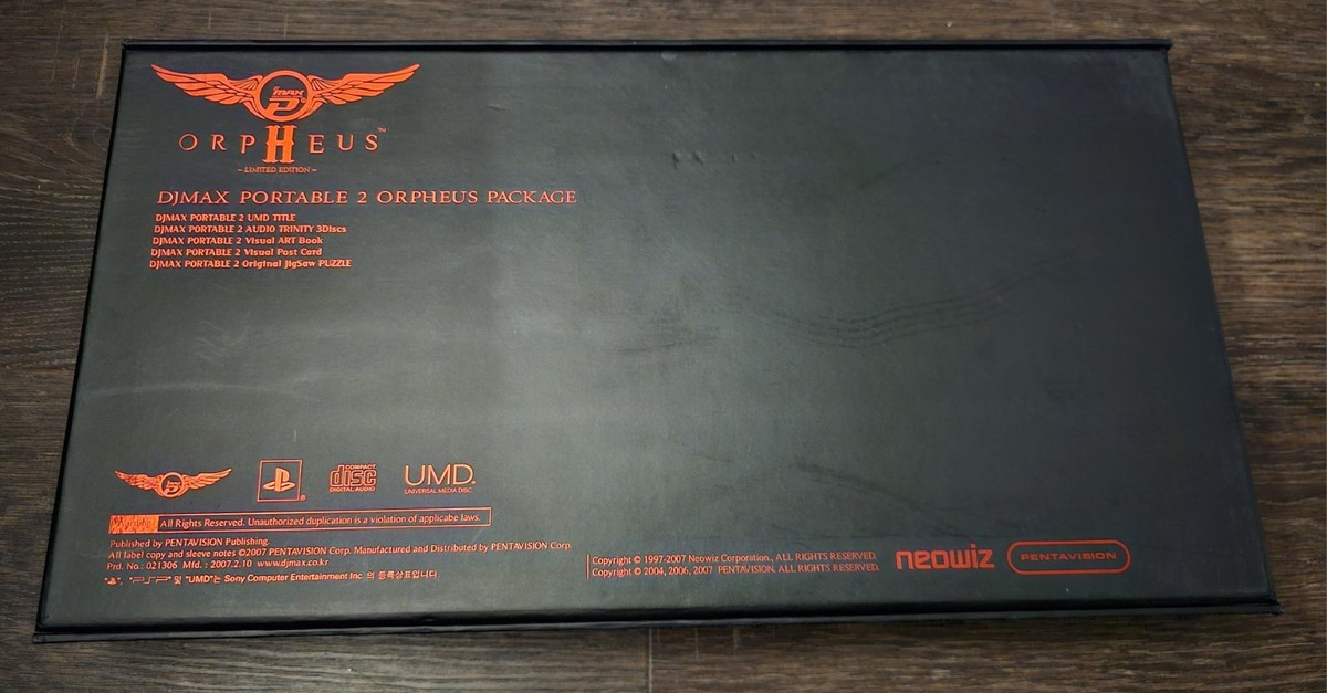 DJMAX Portable 2 Orpheus Package NIGHT BLACK Red Mask Limited